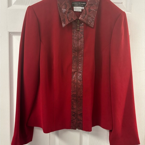 Donna Morgan Red Pencil Skirt Knee-Length Work - Picture 2 of 6